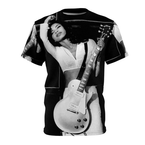 Sade Adu inspired graphic t-shirt with a stylized photo print design