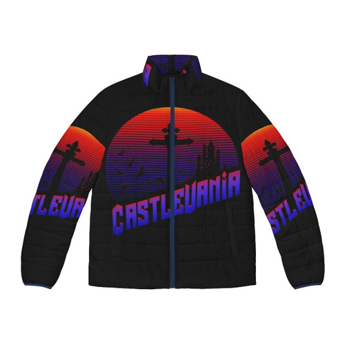 Castlevania Netflix inspired dark fantasy puffer jacket