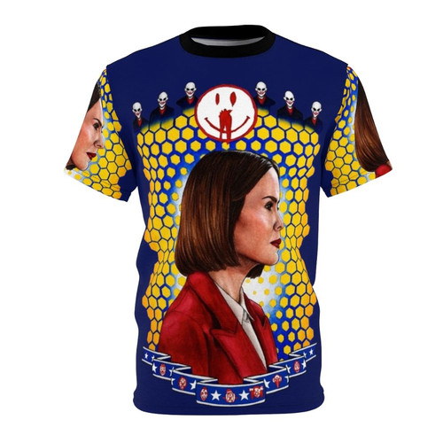 American Horror Story Inspired Watercolor T-Shirt featuring iconic characters from the AHS series