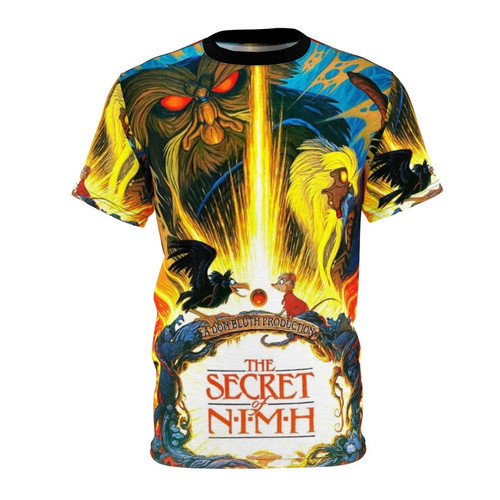 Retro animated dark fantasy t-shirt inspired by the classic 1980s film "The Secret of NIMH"