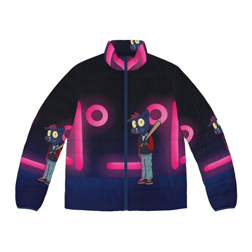 Caravan Springs Lone Mae Puffer Jacket with glowing neon pink details