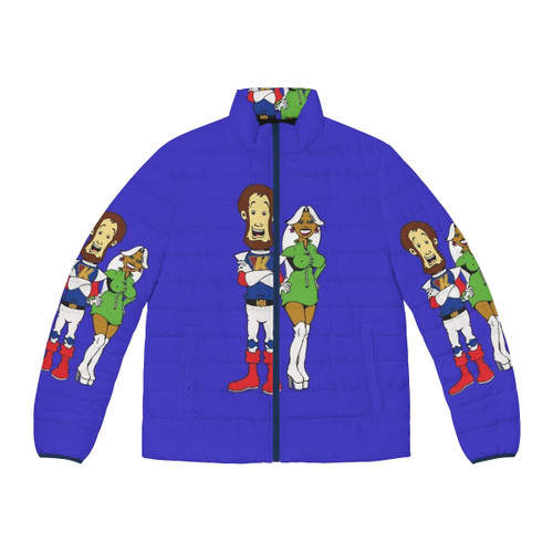 Captain Kremmen Kenny Everett Puffer Jacket - Retro Cartoon Spaceman Superhero Comedy