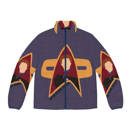 Captain Kirk Retro Puffer Jacket with Star Trek Logo