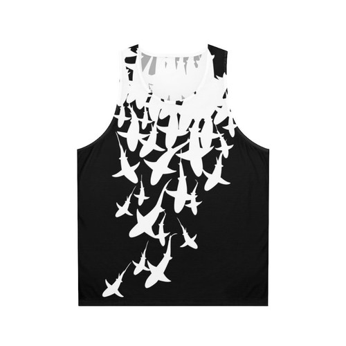 Sharks V2 Unisex Tank Top with Ocean and Marine Life Graphics