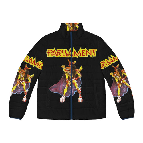 Canada flag puffer jacket with maple leaf design