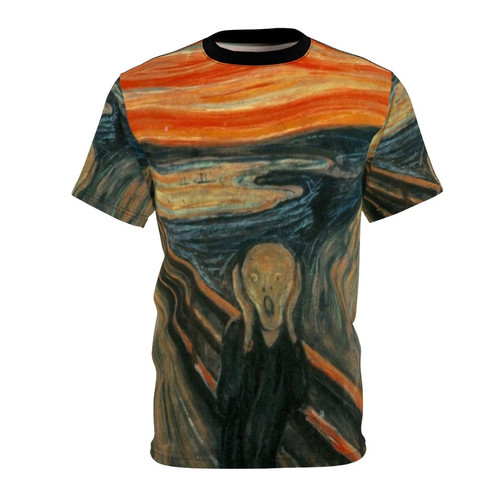 Graphic t-shirt featuring "The Scream" painting by Edvard Munch