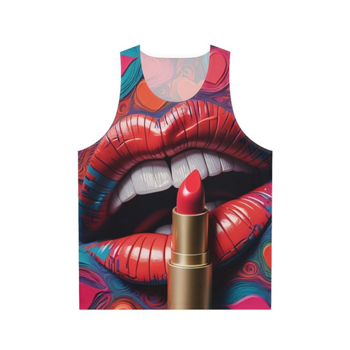 Lipstick art unisex tank top
