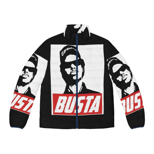 Busta Straight Busta Puffer Jacket featuring pop culture gaming graphics