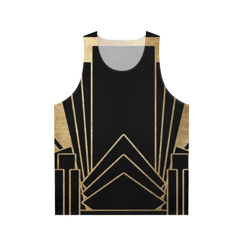 Unisex art deco tank top with geometric pattern