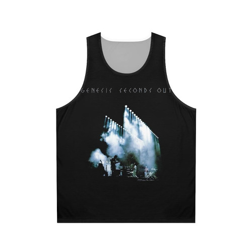 Vintage inspired unisex tank top featuring the "Seconds Out" album cover by the progressive rock band Genesis