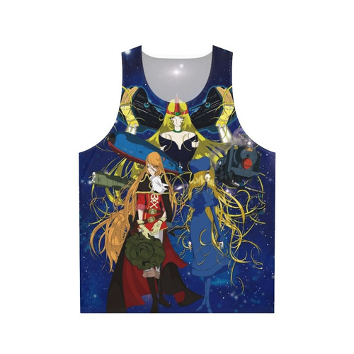 Unisex Anime Tank Top featuring Captain Harlock and Queen Emeraldas