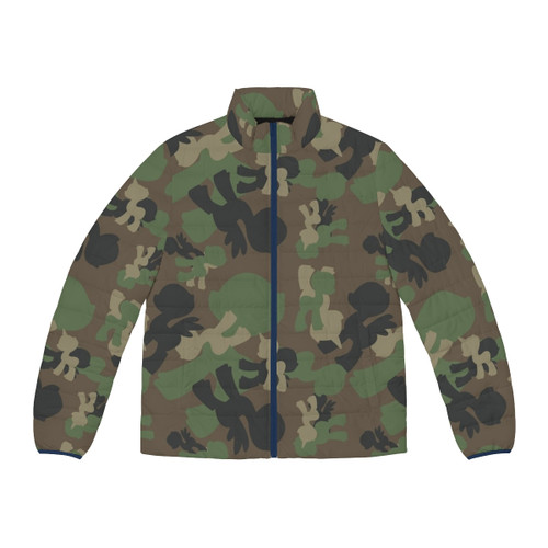 Brony Military Woodland Camo Puffer Jacket with My Little Pony inspired design