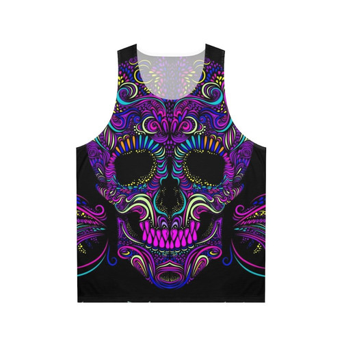 Trippy Unisex Tank Top with Aphex Twin and Crystal Castles Inspired Design