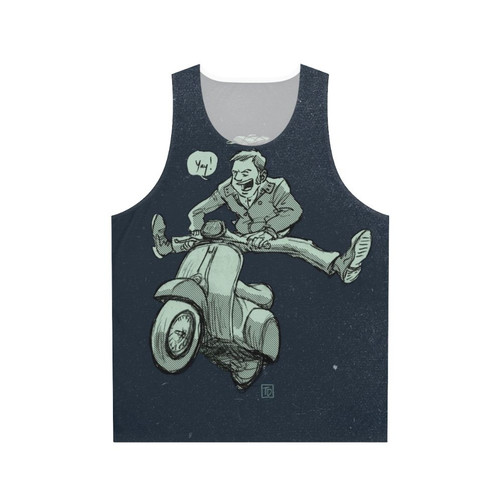 Vintage mod scooter unisex tank top