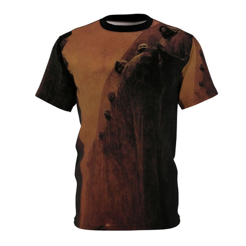 Dark surrealist painting of an enigmatic pathway by Polish artist Zdzisław Beksiński