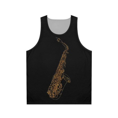 Saxophone Jazz Blues Art Design Unisex Tank Top
