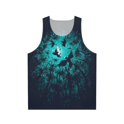 Unisex tank top with a celestial, nature-inspired design