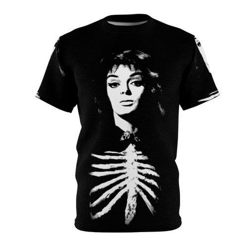 Haunting horror t-shirt featuring Barbara Steele, the legendary scream queen of cult classic cinema