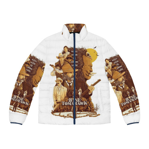 Bones and Botany Skeleton Puffer Jacket featuring a striking skeleton and botanical design