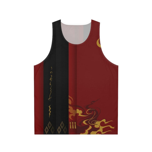 Samurai-inspired unisex tank top with Japanese kimono design
