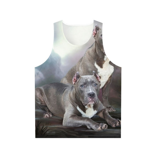 American Bully breed dog art tank top