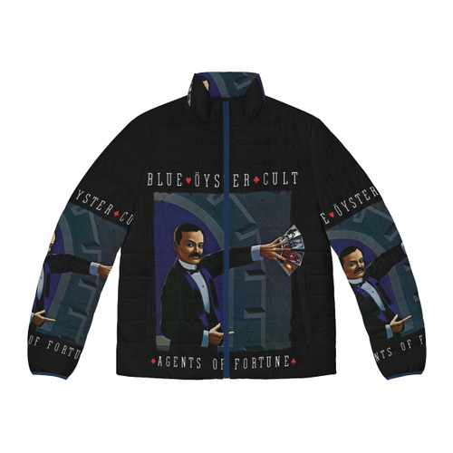 Blue Oyster Cult Fire of Unknown Origin Puffer Jacket featuring classic rock album art