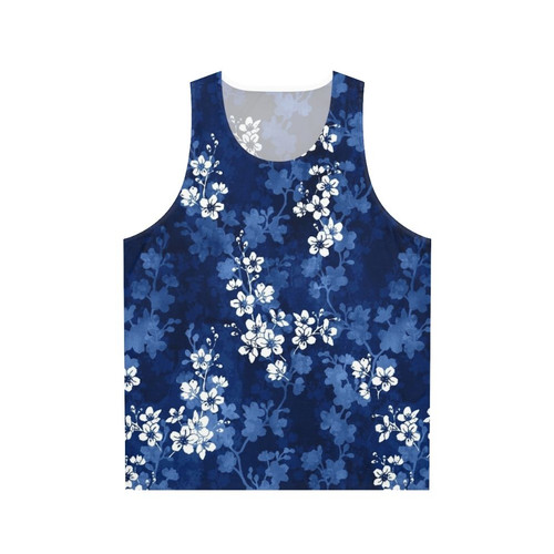 Sakura blossom Japanese floral unisex tank top