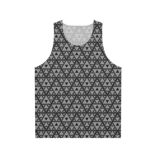 Unisex motion capture inspired triangle pattern tank top