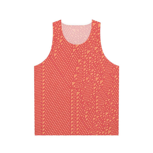 Unisex tank top featuring the "Rule 110" cellular automata pattern