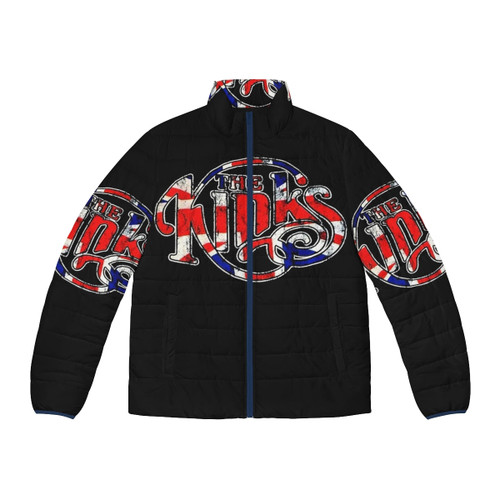 The Kinks Band Retro Flag Art Puffer Jacket