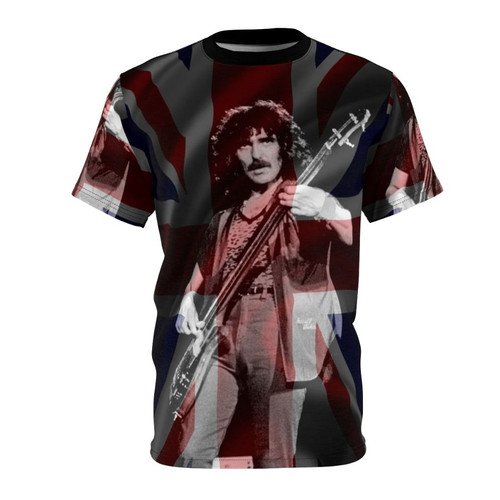 Union Jack inspired t-shirt with Geezer Butler design