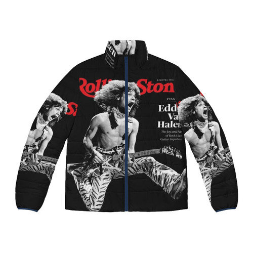 A stylish rock puffer jacket perfect for music fans and outdoor adventures