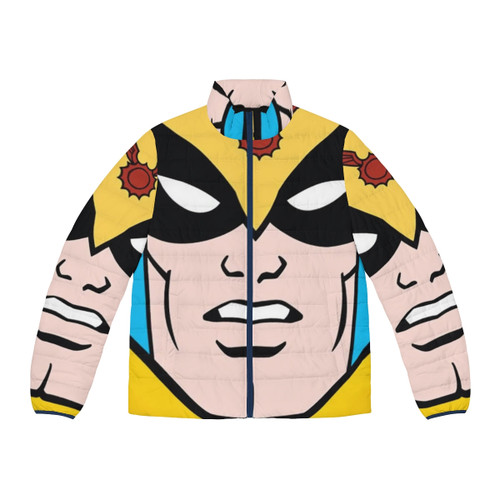 Birdman Puffer Jacket - Stylish superhero outerwear with galaxy trio design