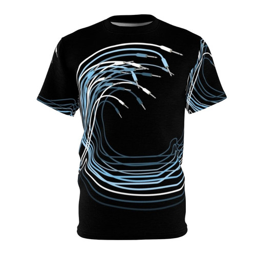 Modular synthesizer wave graphic t-shirt for music producers