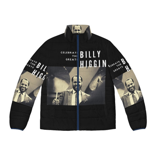 Billy Higgins, legendary jazz drummer, wearing a puffer jacket