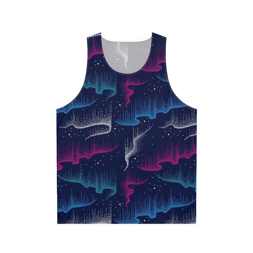 Dotwork aurora borealis unisex graphic tank top