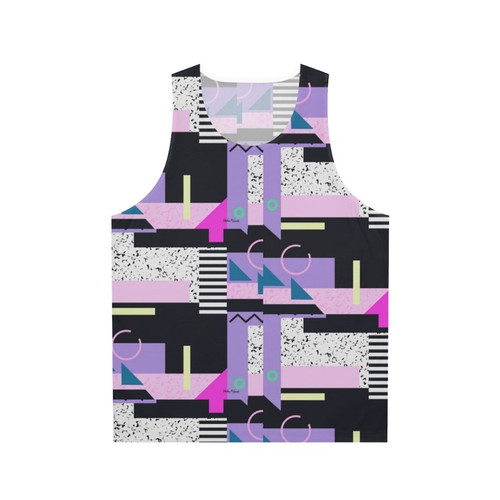 Retro aesthetic 90s 80s vaporwave pattern unisex tank top