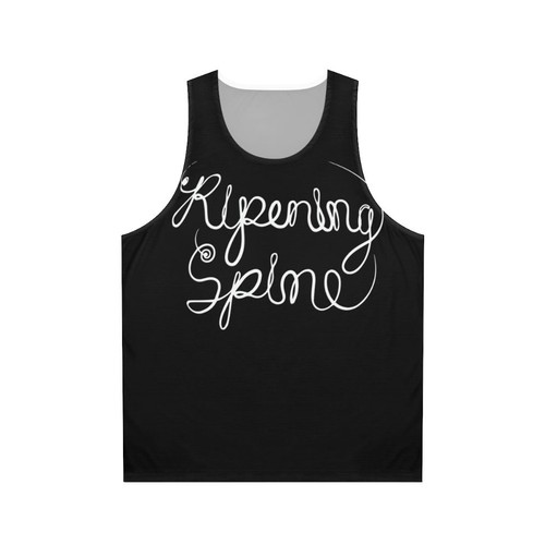 Unisex tank top with spinal vertebrae design