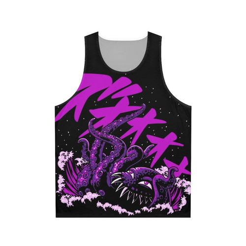 Unisex tank top with octopus design for fantasy and anime enthusiasts