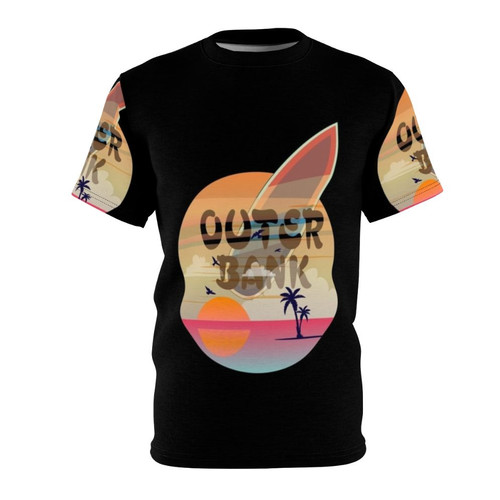 Vintage-inspired Outer Banks graphic tee featuring ocean, waves, and summer imagery