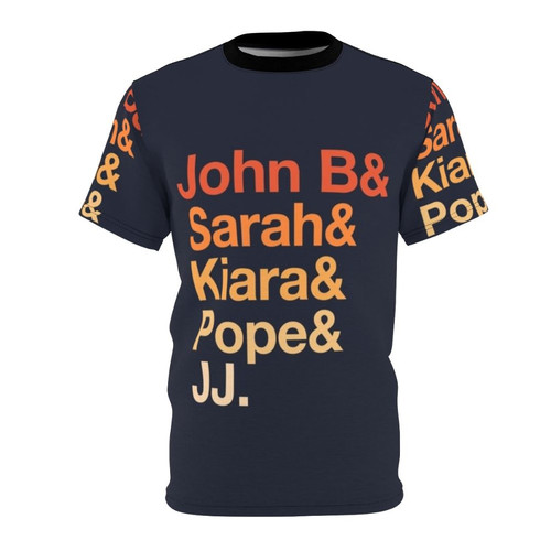 Coastal-themed Outer Banks inspired t-shirt with Pogue characters