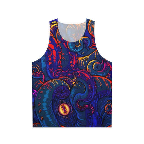 Kraken unisex tank top with colorful tentacle design