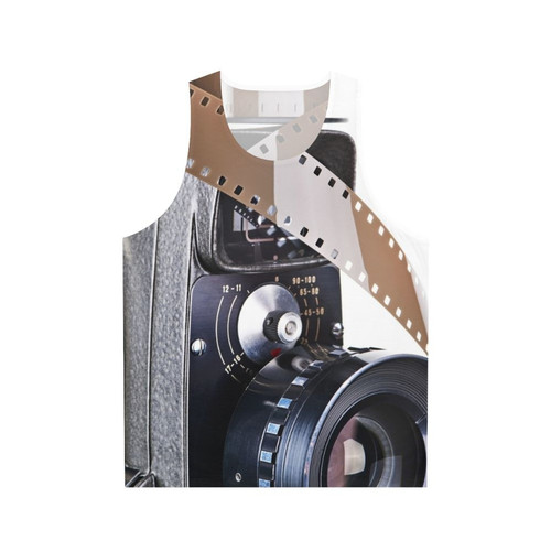 Retro mechanical movie camera and film unisex tank top