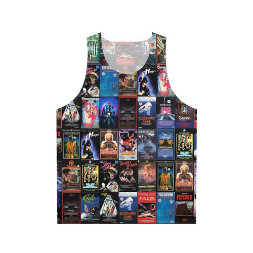 Retro horror VHS artwork 1983 unisex tank top