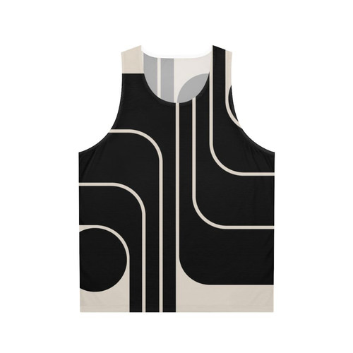 Retro geometric design unisex tank top