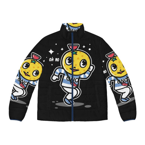 Beloved Hoborobo mascot puffer jacket for video game fans