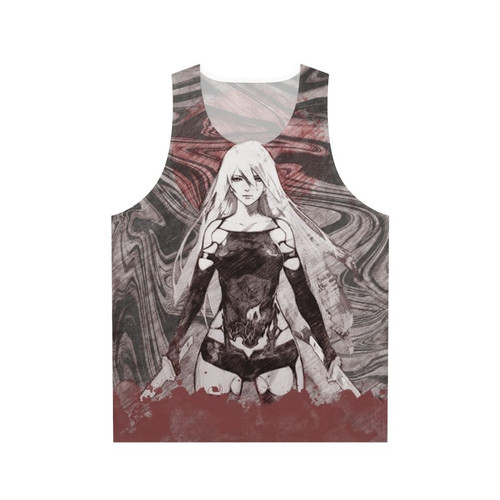 Battle-inspired unisex tank top with futuristic android design