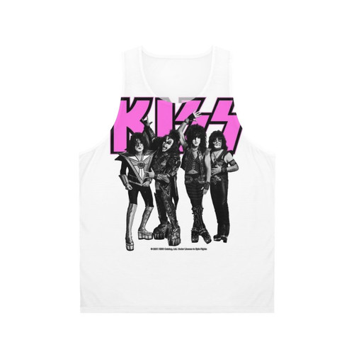 Kiss The Band Pink & Black Unisex Tank Top