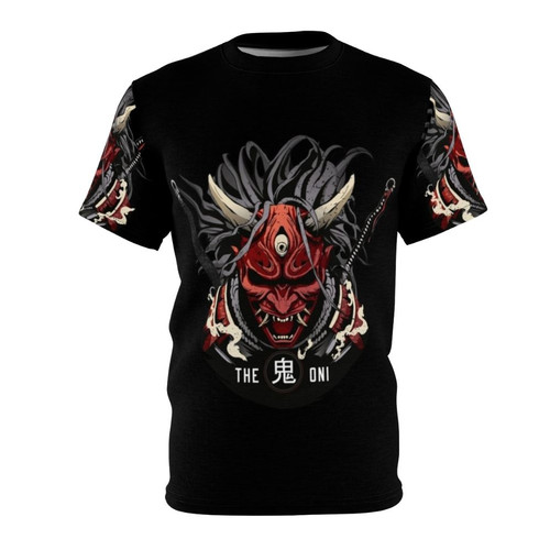 Oni-inspired t-shirt design for horror game fans