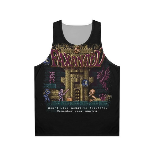 Unisex retro gaming tank top with "Remember Your Mantra" design